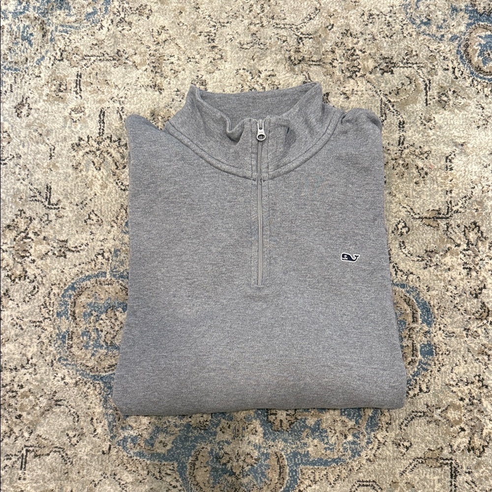 Gray Half-Zip Sweater